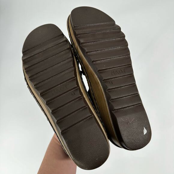 Naot Suede‎ Calathea Lace Cut Out Black Size 41 Crisscross Velvet Nubuck Sandal - Picture 9 of 10